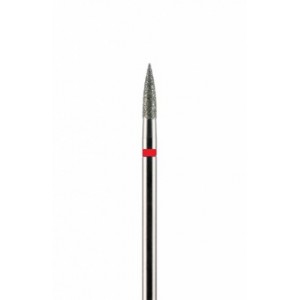 Фреза алмазная цилиндрическая стрельчатый конец красная 2,5 мм (025)